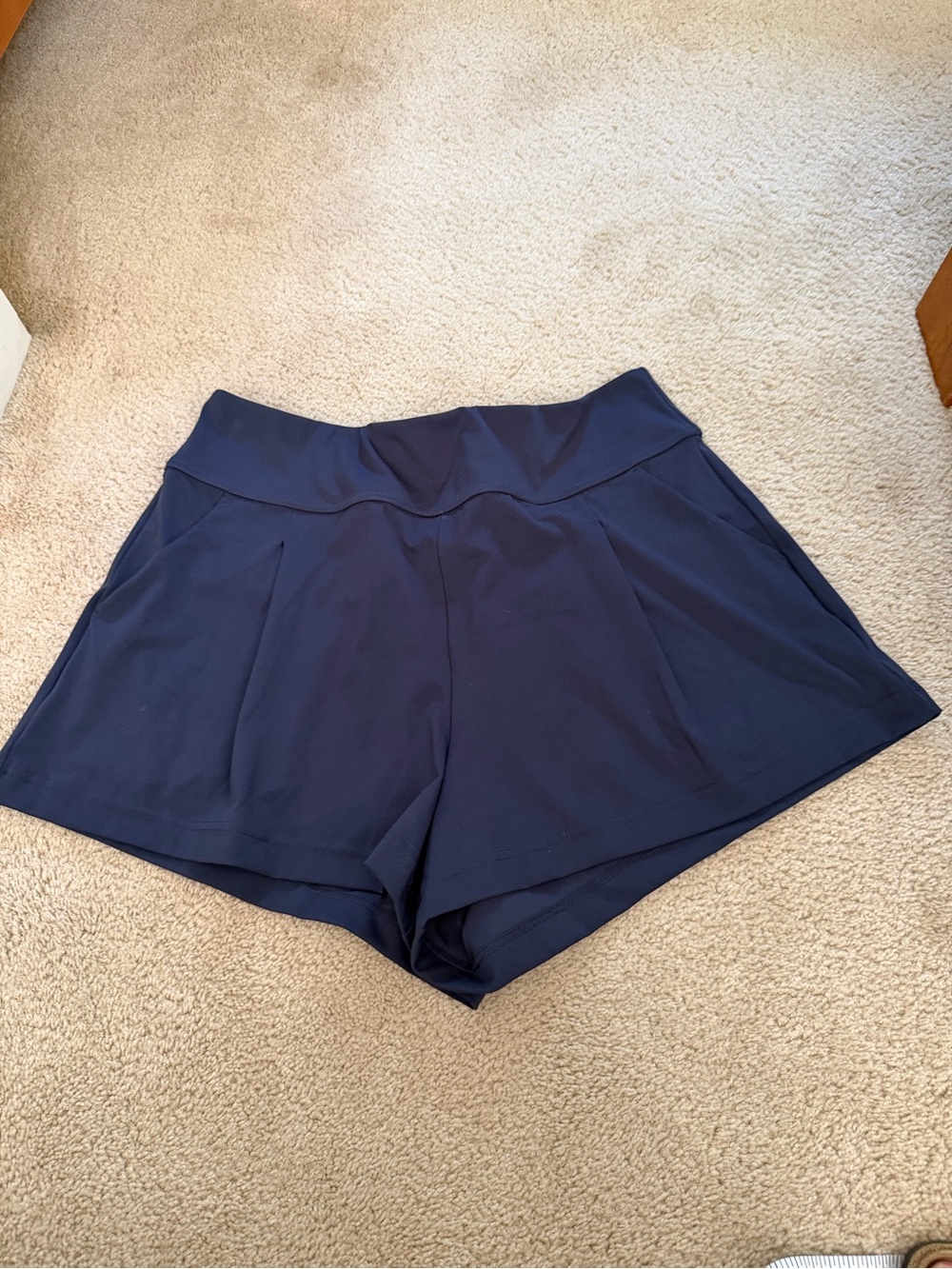 HALARA Navy High-Waist Pleated Skort Shorts new no tag XL